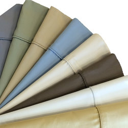 Royal Tradition - 650TC Wrinkle-Free Solid Cotton Blend Sheet Set - Sheet And Pillowcase Sets