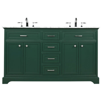 Elegant Decor VF15060DGN 60" Single Bathroom Vanity, Green