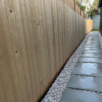 Culver City, Ca , decomposed granite base for fire pit, pathway with pavers,.