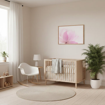Closeup on Lotus Flower Petal Scandinavian Style Wall Art