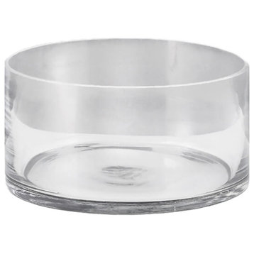 Serene Spaces Living Clear Round Glass Bowl, Single