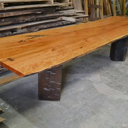 Live Edge Table with Barn Beam Base - Products