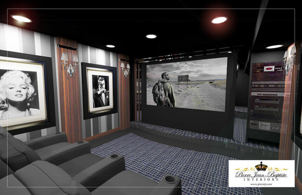 Contemporary Home Theater by Pierre Jean-Baptiste Interiors