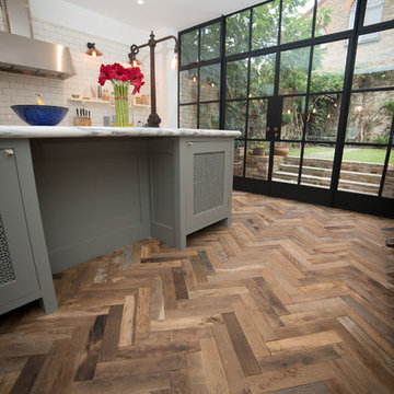 Reclaimed 300 year old Herringbone Flooring
