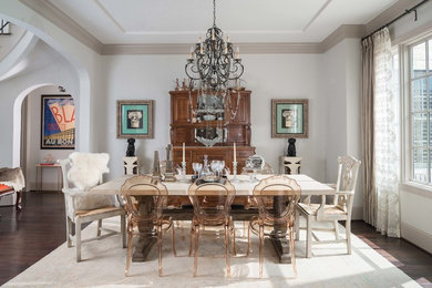 Inspiration for a transitional dining room in Houston.