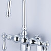 Vintage Classic Wall Mount Tub Faucet, Hand Polished, Richly Triple Plated Chrom