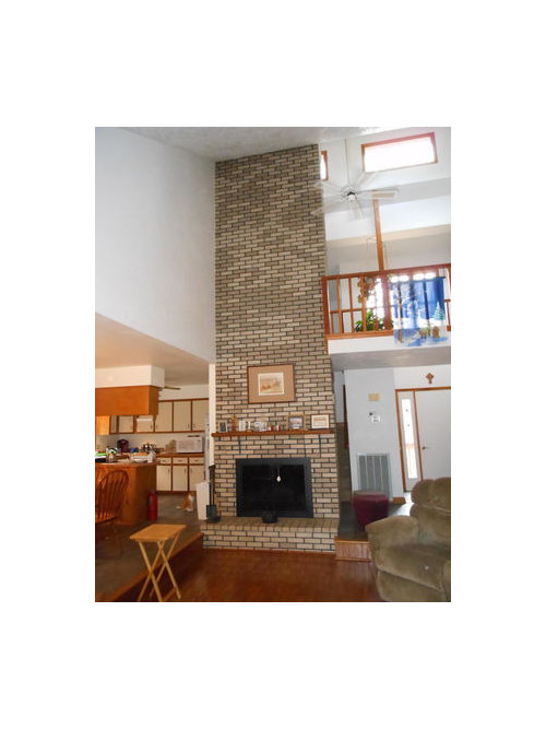 Ugly 2 Story Brick Fireplace Needs Help
