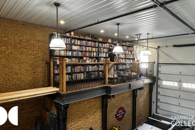 Garage - huge victorian four-car garage idea in Chicago