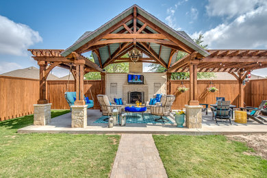 Patio - rustic patio idea in Austin