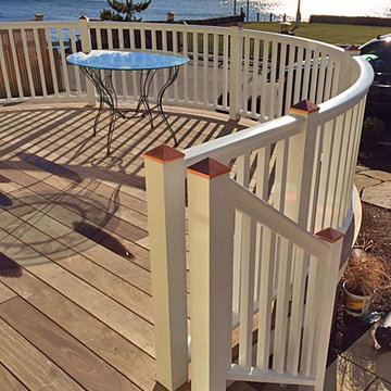 Curved Deck Railing in Quincy, MA