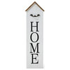 30"H Solid Wood House Porch Sign, White