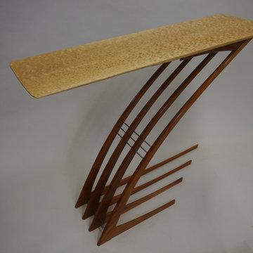 Figured Maple and Mahogany entry table