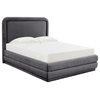 Briella Dark Gray Velvet Bed, Full