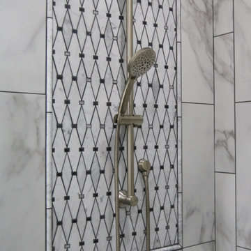 Marble Mosaic Tile Shower Remodel