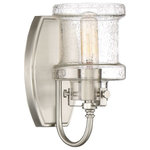 Quoizel Lighting - Quoizel Lighting DNY8601BN Danbury - 1 Light Bath Vanity - Traditional in design yet transitional in executioDanbury One Light Ba Brushed Nickel Clear *UL Approved: YES Energy Star Qualified: n/a ADA Certified: n/a  *Number of Lights: Lamp: 1-*Wattage:100w Medium Base bulb(s) *Bulb Included:No *Bulb Type:Medium Base *Finish Type:Brushed Nickel