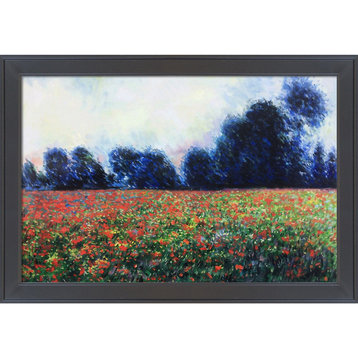 La Pastiche Poppies at Giverny with Gallery Black, 28" x 40"
