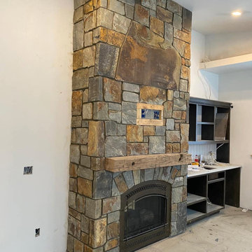 McGregor Real Thin Stone Veneer Interior Fireplace