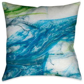 Tidal Sweep I Outdoor Decorative Pillow, 18"x18"
