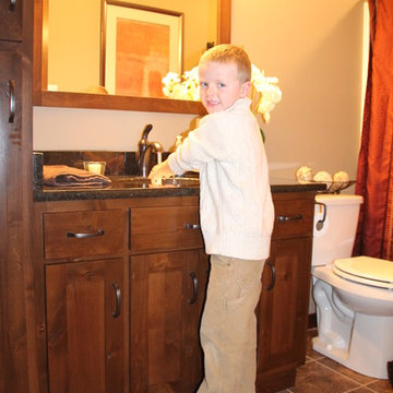 Built-in step stool