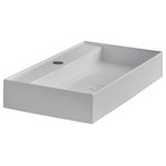 Alice Ceramica - Hide Bathroom Sink, Wall Hung, 80x45 cm - Exuding calm sophistication, the Hide Bathroom Sink is an easy addition to a contemporary bathroom. The wall hung sink is made by hand by Italian artisans, lending it a Mediterranean flair. A young company who pride themselves on creativity and ambition, Alice Ceramica crafts all their products in the hills north of Rome.