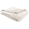 Ultra Soft Ribbed Style Throw in Ivory