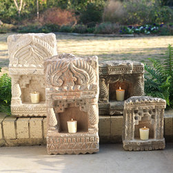 Very Old Stone Wall Lamp - Candleholders