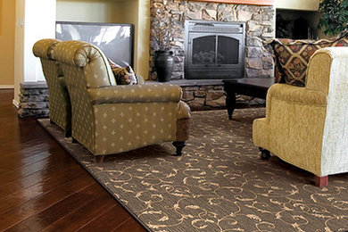 Area Rug and Hardwood Floor