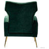 Accent Wingback Chair With Button Tufted Back, Green