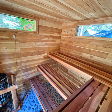 Tall Backyard Sauna - Lake Tahoe