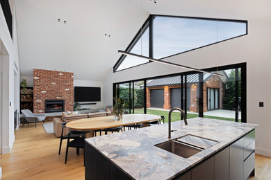 Inspiration for a contemporary home design in Adelaide.