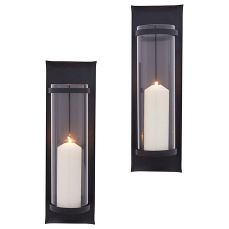 Pillar Candle Sconces, Set of 2