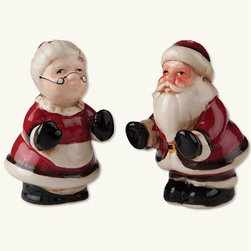 Mr. & Mrs. Claus Salt & Pepper Set - Holiday Accents And Figurines