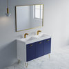 Dello 48" Double Bathroom Vanity Set With V Legs, Blue