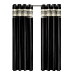 Royal Tradition - Milan Blackout Multilayer Energy-Saving Curtain, Black, 54"x108" Single - Curtains