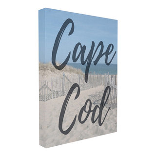 Cape Cod Writing Cape Cod Beach Typography Modern, 24x30 - Beach Style - Prints And ...