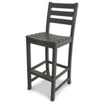 Polywood - Trex Outdoor Furniture Monterey Bay Bar Side Chair, Stepping Stone - Your guests are going to enjoy those outdoor get-togethers so much more when seated in the Trex Outdoor Furniture Monterey Bay Bar Side Chair. Its ideal with one of the Monterey Bay bar tables or when pulled up to your own built-in bar. Designed to coordinate with your Trex deck, this chair is available in a variety of colors that are both attractive and fade resistant. Its made with solid HDPE lumber so you dont have to worry about it rotting, cracking or splintering. Its also extremely low-maintenance as it never requires painting or staining and it resists weather, food and beverage stains, and environmental stresses. And since its backed by a 20-year warranty, you can rest assured this chair will last and look good for years to come.