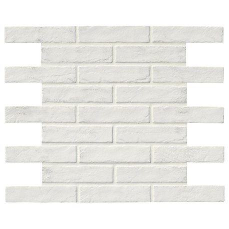 Capella White Brick 2x10 Matte Porcelain Tile, 51.5 Sft