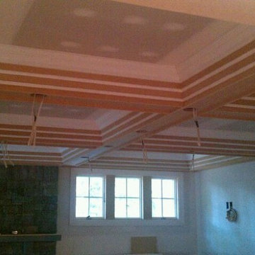 Living room coffered cieling