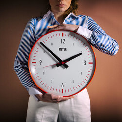 Modern Red Clock - Wall Clocks