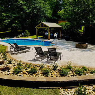 Paver Patios, Retaining Walls, Columns, Full Landscape Projects at Various Homes
