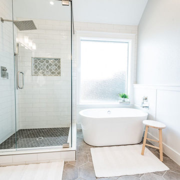 Bright & Airy Master Bathroom
