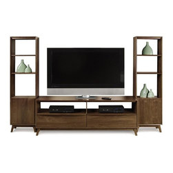 Catalina Walnut TV & Media Wall Unit - Entertainment Centers And Tv Stands