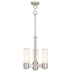 Livex Lighting - Livex Lighting 52103-91 Weston - Three Light Mini Chandelier - This stunning design features a polished nickel fiWeston Three Light M Brushed Nickel Satin *UL Approved: YES Energy Star Qualified: n/a ADA Certified: n/a  *Number of Lights: Lamp: 3-*Wattage:60w Candelabra Base bulb(s) *Bulb Included:No *Bulb Type:Candelabra Base *Finish Type:Brushed Nickel