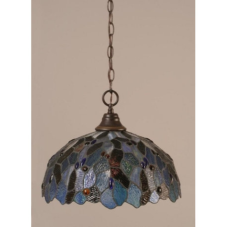 Toltec Lighting 10-DG-995 Hung - One Light Chain Pendant