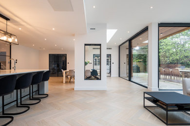 This is an example of a modern kitchen in London.