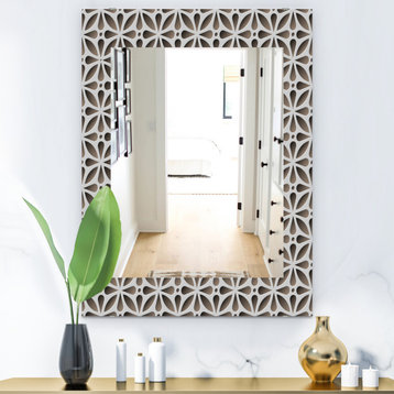 Designart Scandinavian 11 Midcentury Frameless Wall Mirror, 28x40