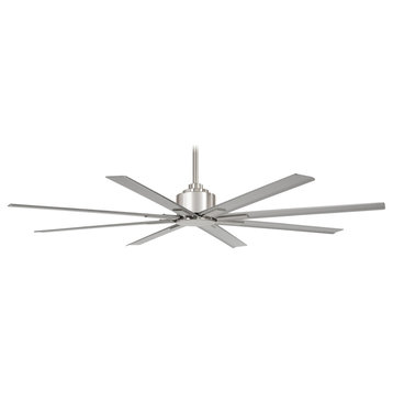 Minka-Aire Xtreme H2O 65" Outdoor Ceiling Fan F896-65-BNW, Brushed Nickel Wet