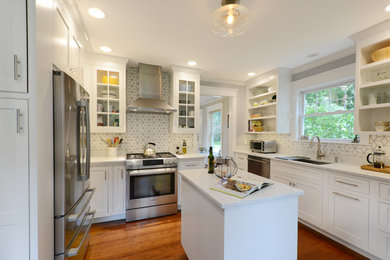 Elegant kitchen photo in Boston