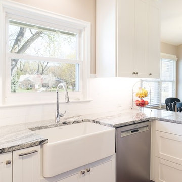 Transitional White Kitchen in District 66 Omaha NE