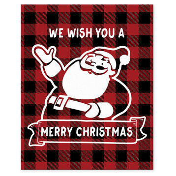 We Wish You A Merry Christmas 8"x10" Easelback Canvas